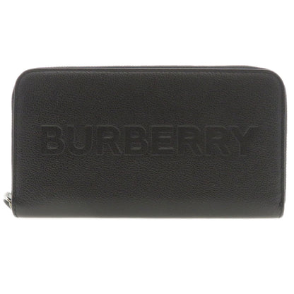 BURBERRY Long Wallet Purse leather black Logo motif mens(Unisex)
