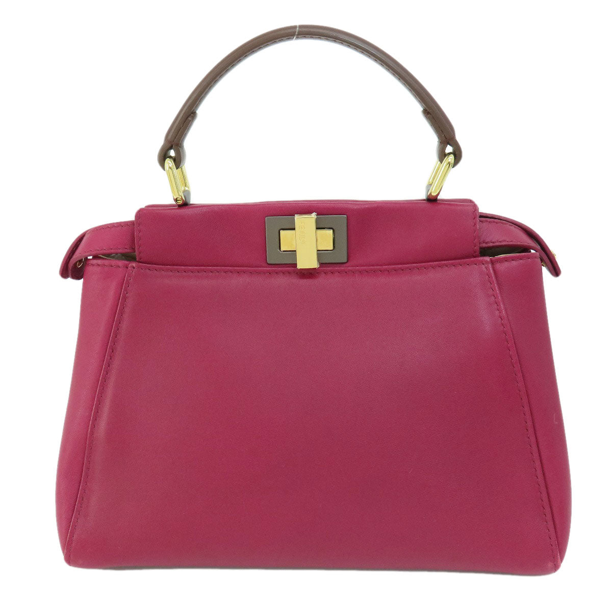 FENDI Handbag Calfskin purple Peek-a-boo mini