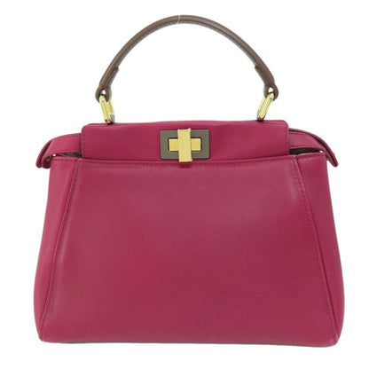 FENDI Handbag Calfskin purple Peek-a-boo mini