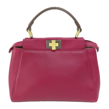 FENDI Handbag Calfskin purple Peek-a-boo mini