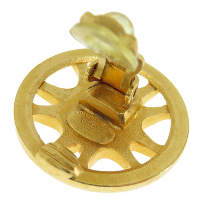 CHANEL Earring metallic gold COCO Mark