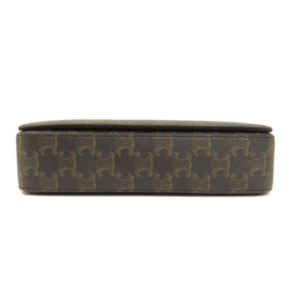 CELINE Shoulder Bag PVC, Leather Brown Triomphe Women