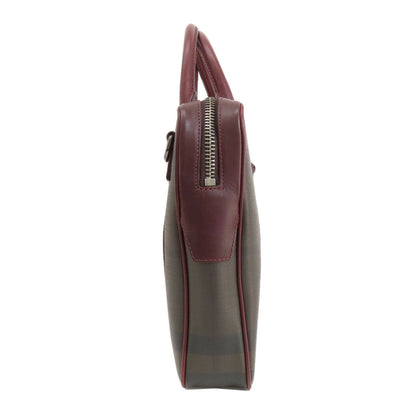 BURBERRY Handbag PVC Brown Check Pattern 2WAY