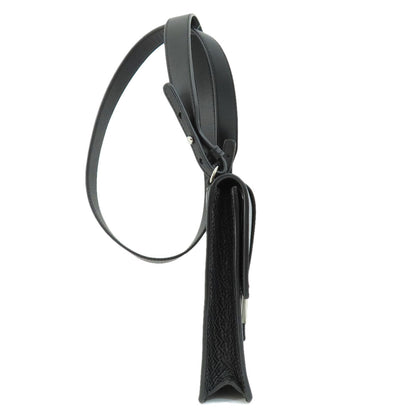 FENDI Shoulder Bag leather black logo
