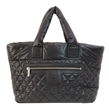 CHANEL Handbag Nylon black Cococoon SilverMetal