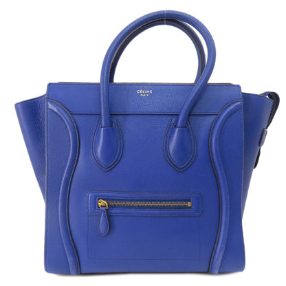 CELINE Tote Bag leather blue Luggage mini Women