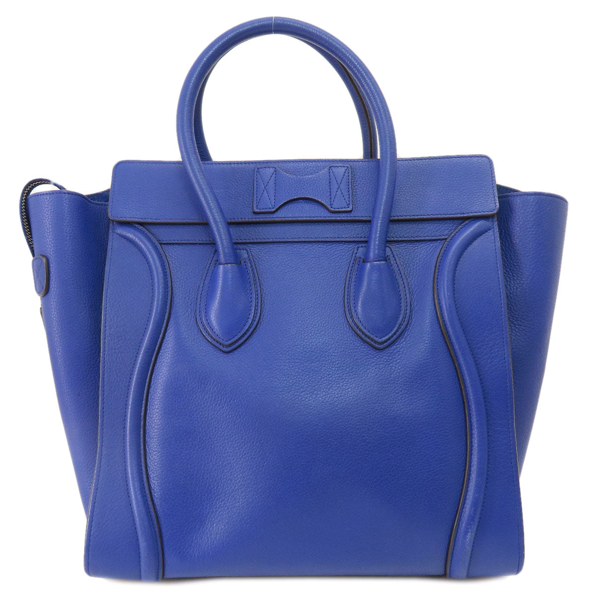 CELINE Tote Bag leather blue Luggage mini Women