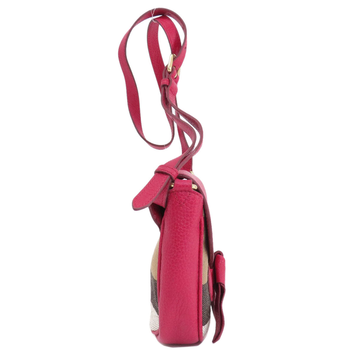 BURBERRY Shoulder Bag leather Red Mini cross body