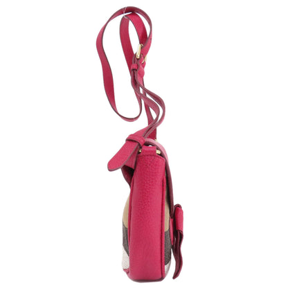 BURBERRY Shoulder Bag leather Red Mini cross body