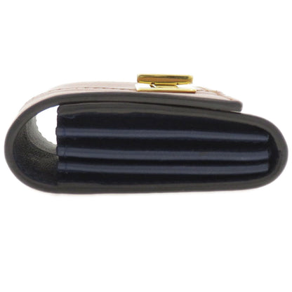 FENDI Card Case Calfskin Brown Peekaboo Women
