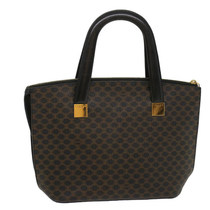 Luxury CELINE Macadam Canvas Hand Bag PVC Leather Black Brown  56309