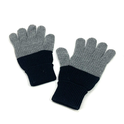 Dior gloves 213MG01AT481 wool black logo CD Bicolor mens S