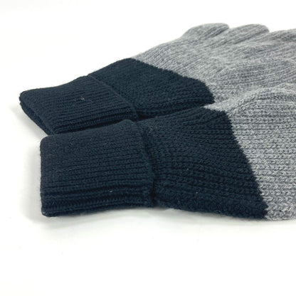 Dior gloves 213MG01AT481 wool black logo CD Bicolor mens S