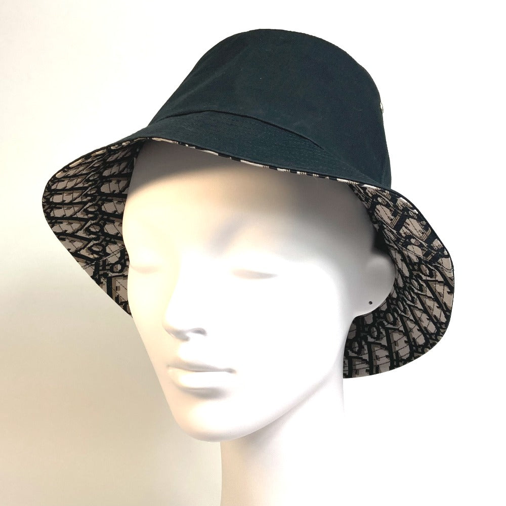 Dior hat 95TDD923A130 Nylon black Oblique TEDDY-D Bob Hat Women 56