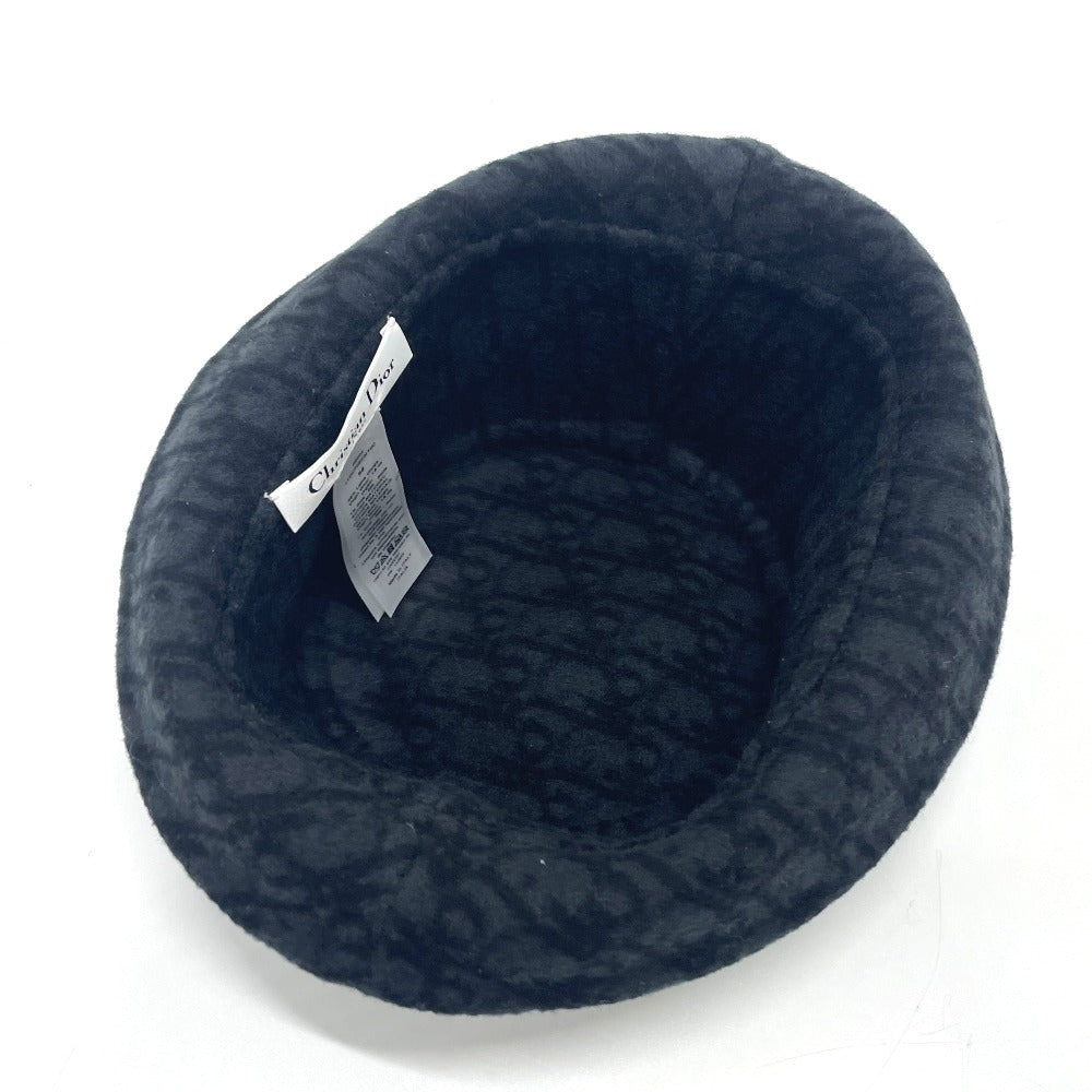 Dior hat 11DCH923I100 wool black Oblique CHIC bob hat Women 58