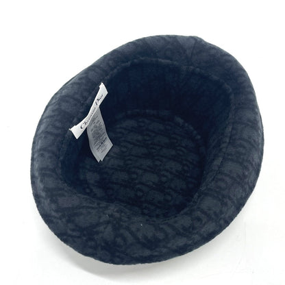 Dior hat 11DCH923I100 wool black Oblique CHIC bob hat Women 58