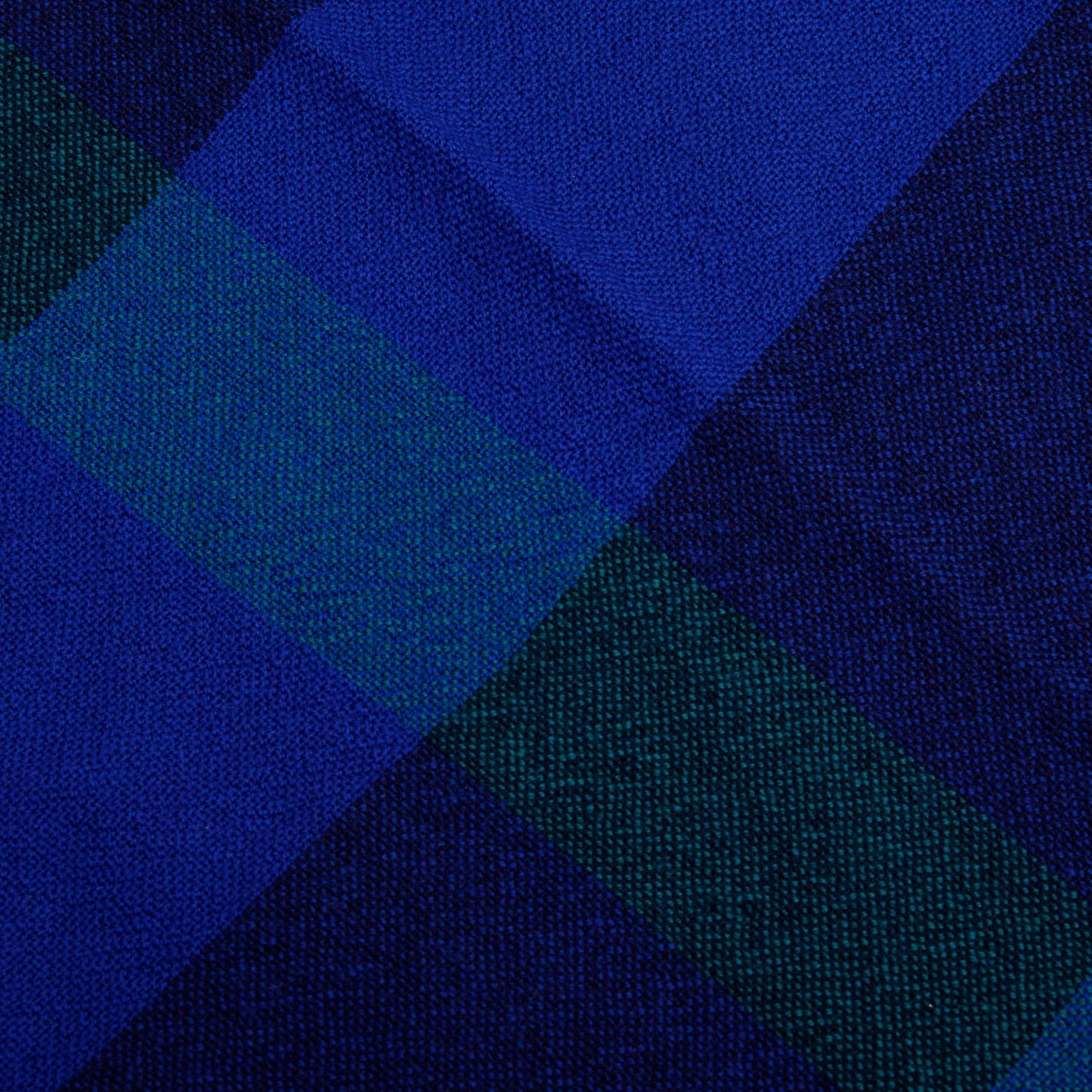 Burberry Blue Giant House Check Cashmere Silk Scarf