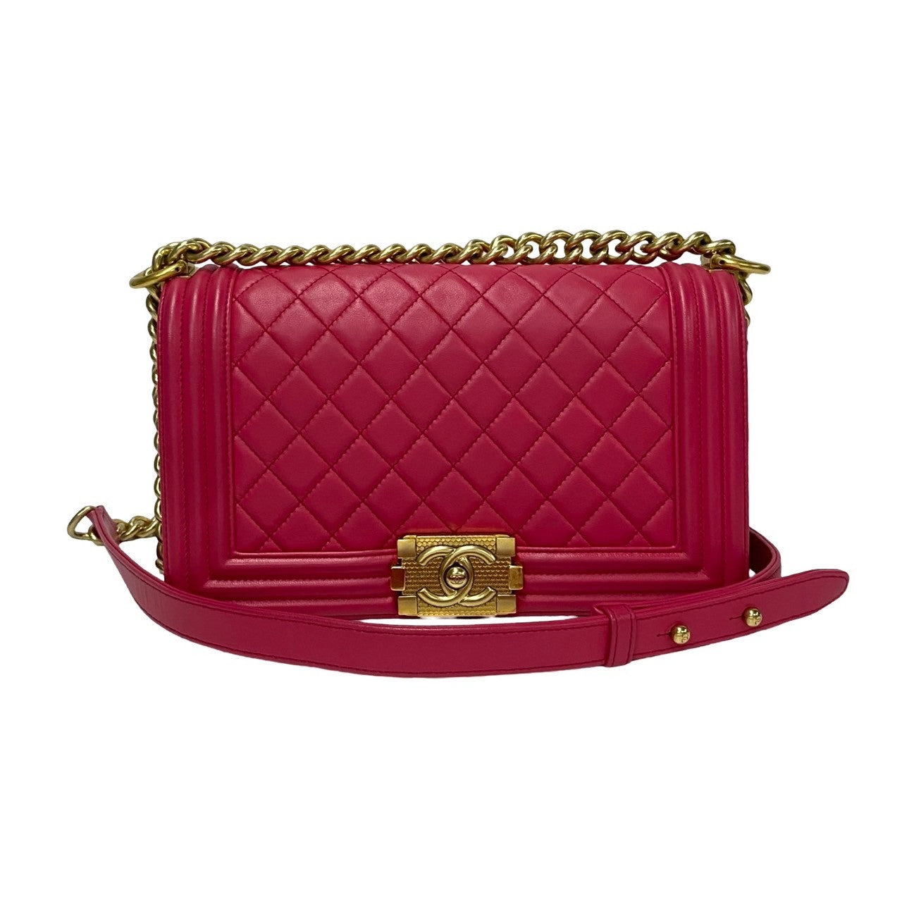 CHANEL Shoulder Bag lambskin pink COCO Mark Boy chanel Women
