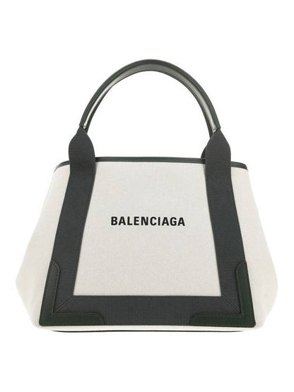 Luxury Balenciaga Trending 2025 Cabas Logo Canvas Small Tote Bag Dark Khaki