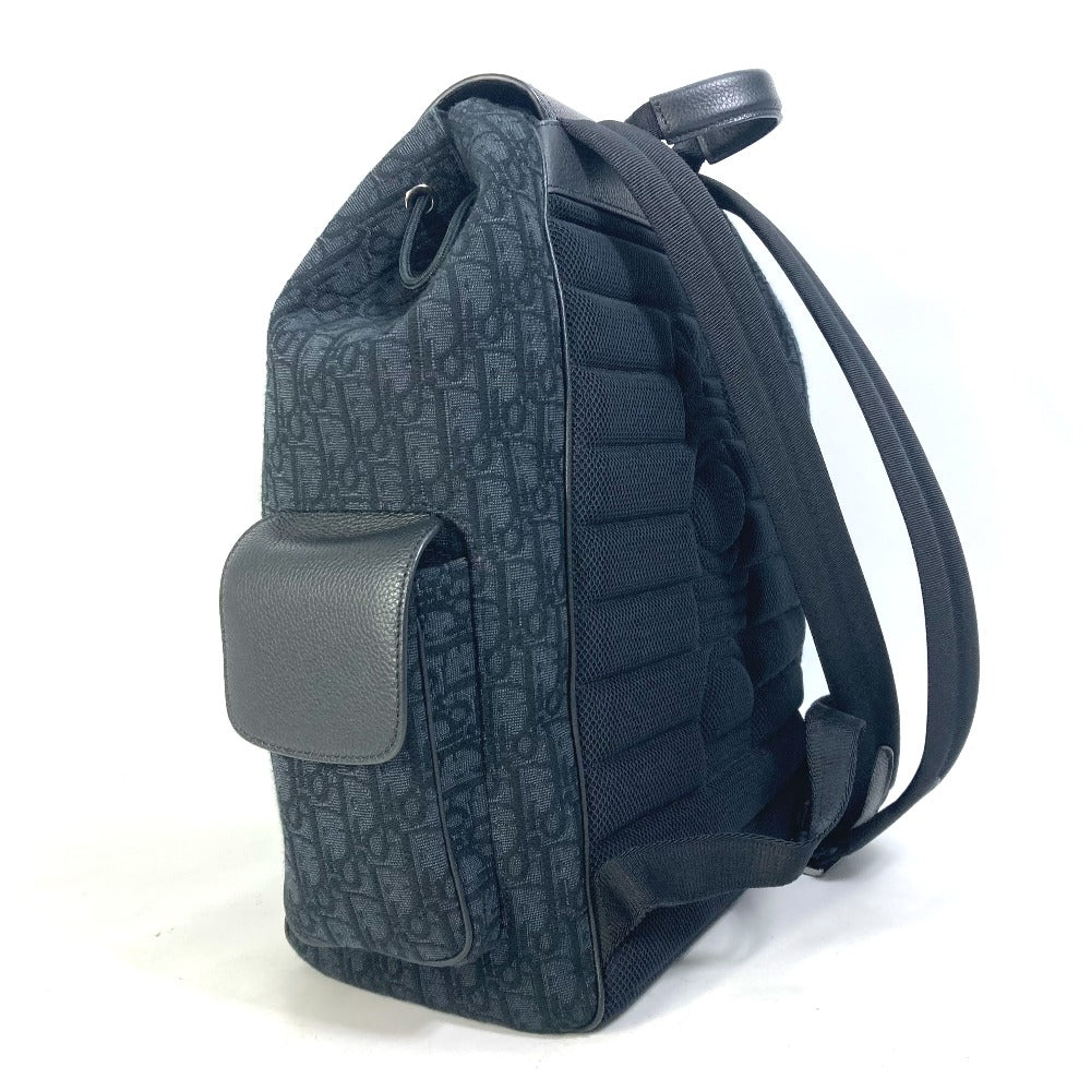 Dior Backpack 1ADBA161YKS Canvas / leather Navy 23Stainless Steel Saddle Oblique mens