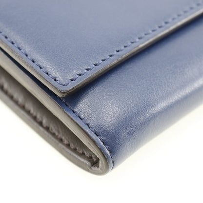 FENDI Long Wallet Purse 8M0377 Calfskin Navy Peekaboo Women