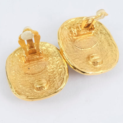 CHANEL Earring Plated Gold, Blue Stone gold Colored stone vintage Women