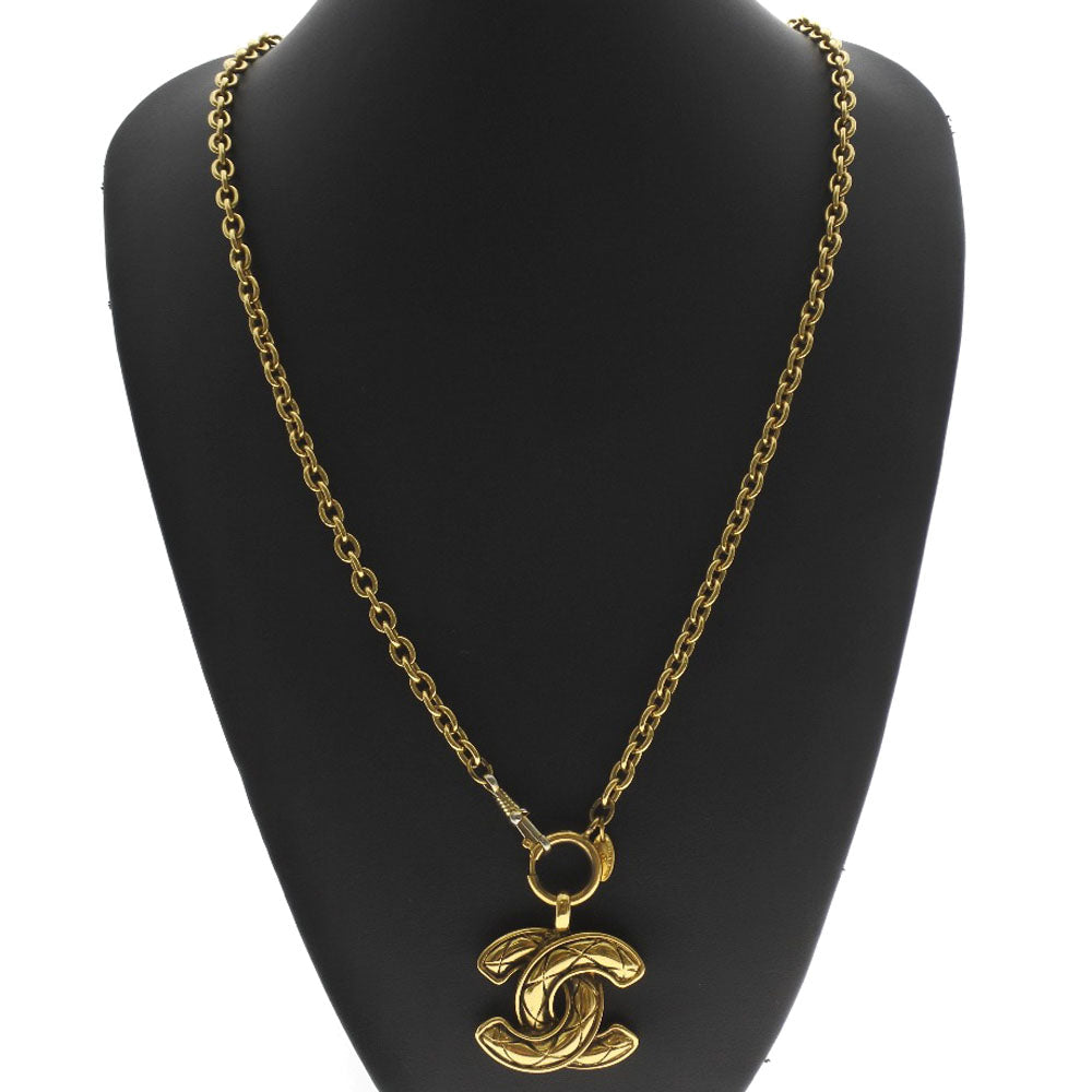 CHANEL Necklace Plated Gold gold Matrasse COCO Mark Women