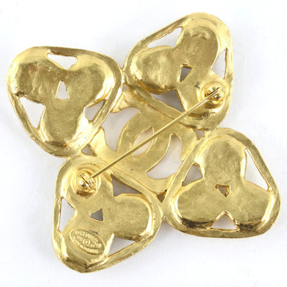 CHANEL Brooch Plated Gold gold COCO Mark Women