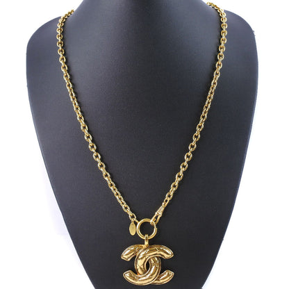 CHANEL Necklace Plated Gold gold vintage Matrasse COCO Mark Women