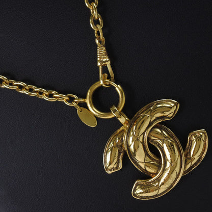 CHANEL Necklace Plated Gold gold vintage Matrasse COCO Mark Women