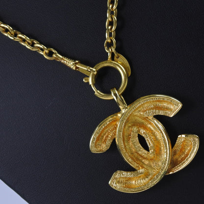 CHANEL Necklace Plated Gold gold vintage Matrasse COCO Mark Women