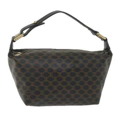 Luxury CELINE Macadam Canvas Hand Bag PVC Leather Black Brown  57309
