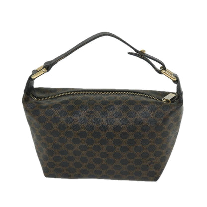 Luxury CELINE Macadam Canvas Hand Bag PVC Leather Black Brown  57309