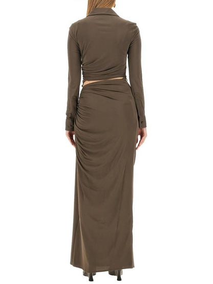 Luxury Bottega Veneta 23 fw Long Note Dress 757875V39I03312 B0040536174