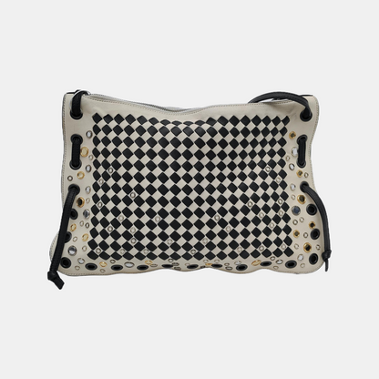 Bottega Veneta Intrecciato Check Palio Crossbody Bag 2018