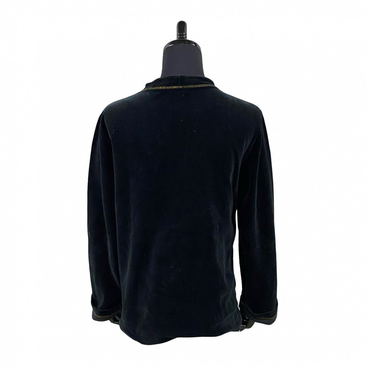FENDI Cut Velor black FF logo stitch Women 44