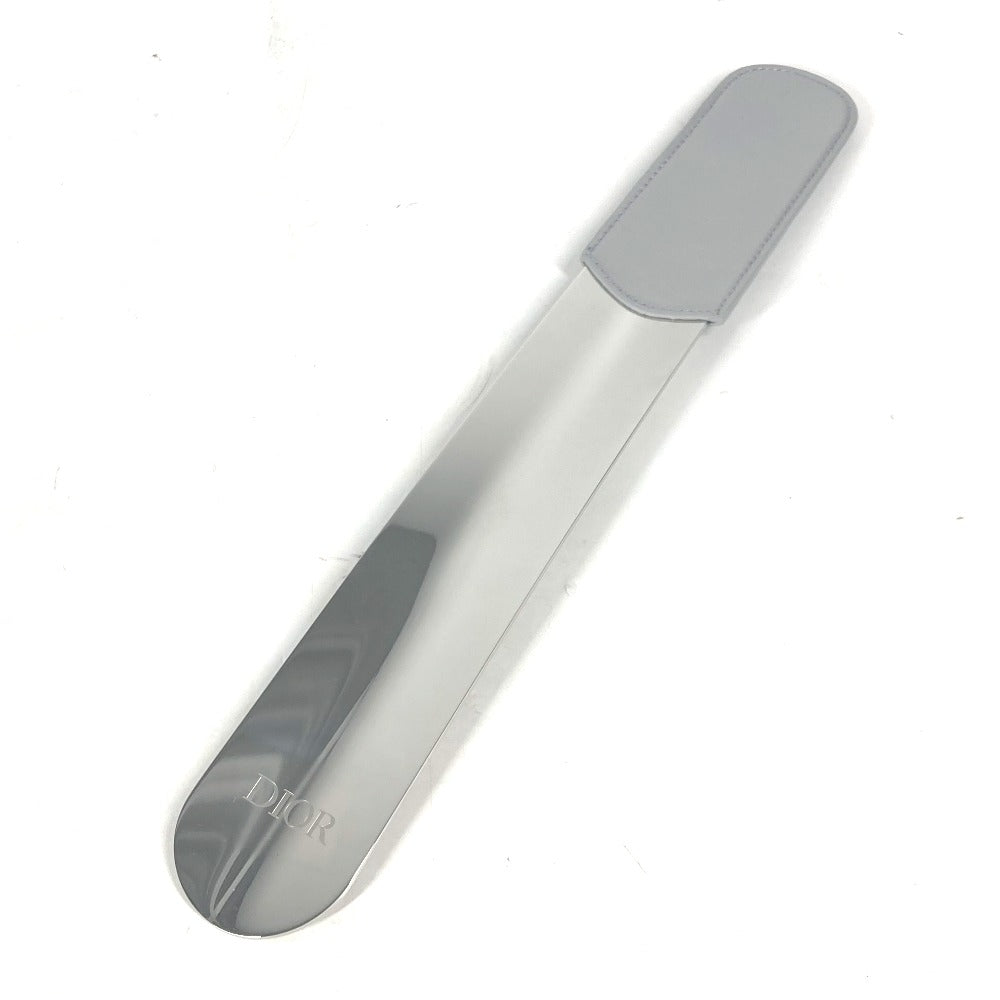 Dior Shoehorn Leather, Metal Silver novelty logo shoehorn mens