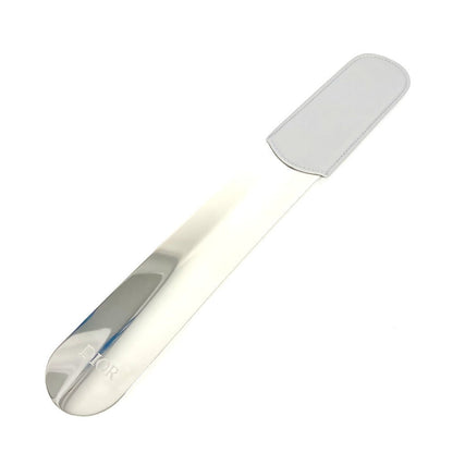 Dior Shoehorn Leather, Metal gray logo diamond
