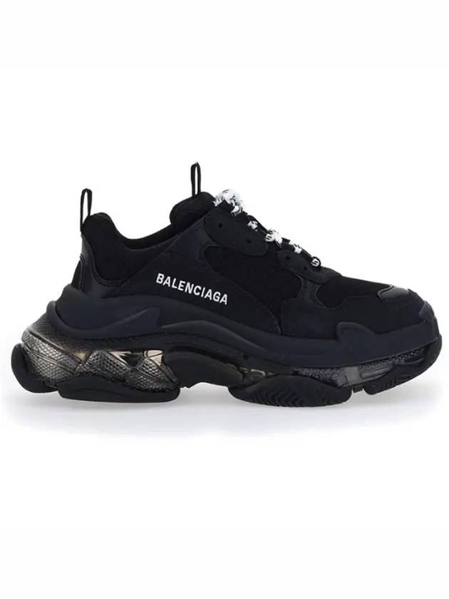 Luxury Balenciaga Trending 2025 Triple S Clear Sole Low Top Sneakers Black