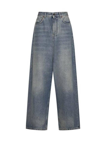 Luxury Balenciaga Trending 2025 Low Crotch Jeans Blue