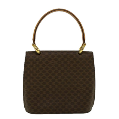 Luxury CELINE Macadam Canvas Hand Bag PVC Leather Brown  58408