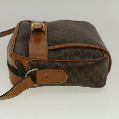 Luxury CELINE Macadam Canvas Shoulder Bag PVC Leather Brown  58514