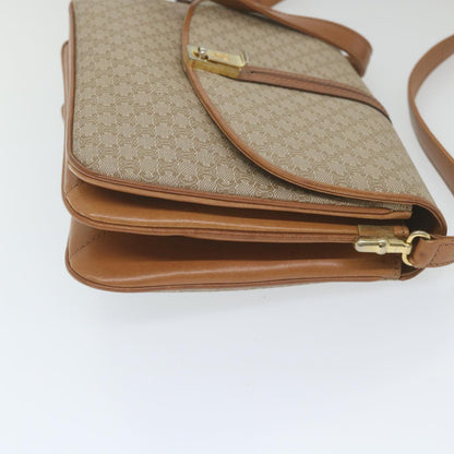 Luxury CELINE Macadam Canvas Shoulder Bag Beige  58580