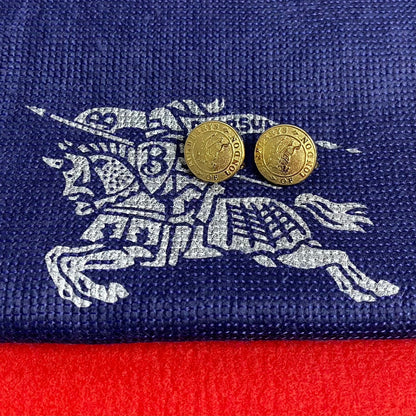 BURBERRY Earring Gold Plated gold Shadow Horse Button Motif Women