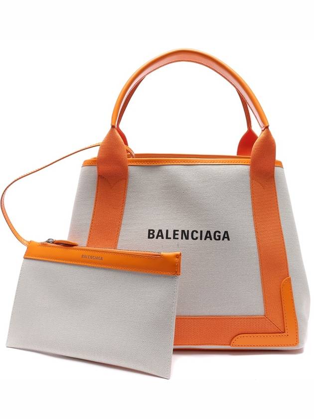 Luxury Balenciaga Trending 2025 Cabas Logo Canvas Small Tote Bag Dark Orange