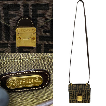 FENDI Shoulder Bag canvas black