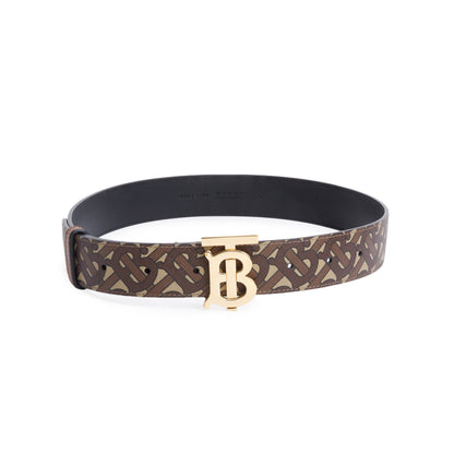 Burberry Brown TB Monogram Canvas TB Buckle Belt