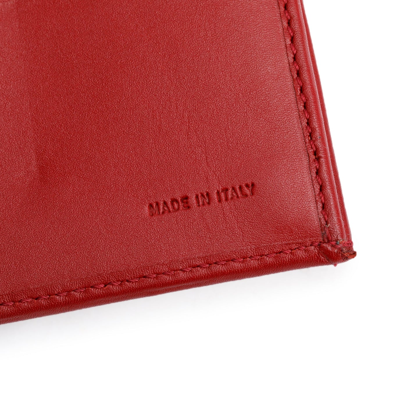 Fendi Red Leather Trim FF Zucca Canvas Continental Wallet