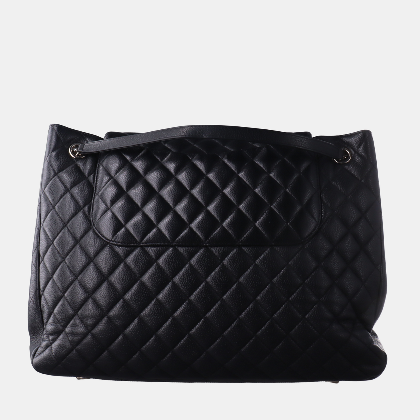 Chanel 2014 Paris-Edinburgh Flap Tote Bag Black Caviar Leather
