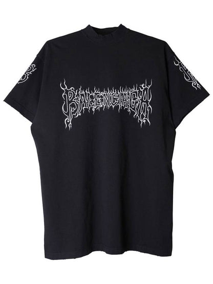 Luxury Balenciaga Trending 2025 Darkwave Cotton Short Sleeve T-Shirt Black
